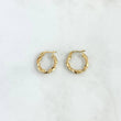 Candongas Nico 1.15gr / 1.5cm / Rayadas Entorchadas Oro Amarillo