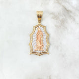 Dije Virgen de Guadalupe 15.9gr / 6cm / Circones Blancos Tres Oros ©