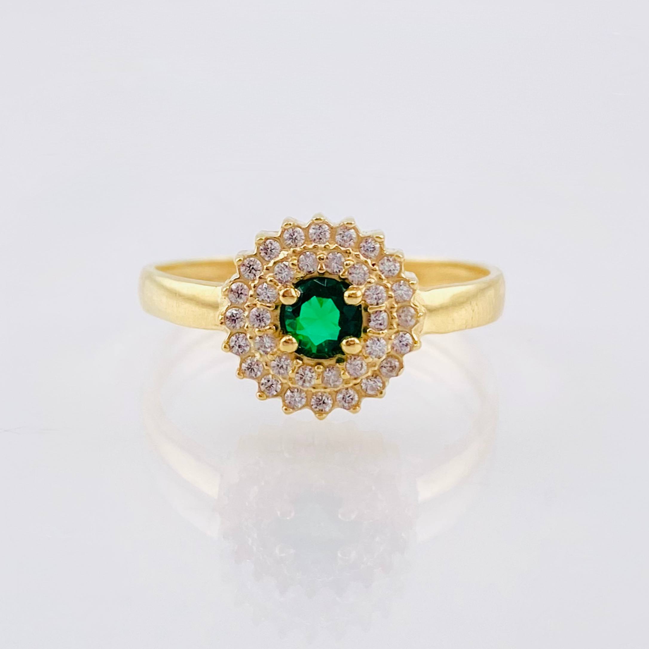Anillo Halo Tupido 2.75gr / T7 / Oro Amarillo 18K