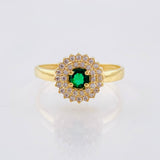 Anillo Halo Tupido 2.75gr / T7 / Oro Amarillo 18K