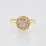 Anillo Halo Tupido 2.95gr / T6 1/4 / Oro Amarillo 18K