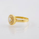 Anillo Halo Tupido 2.95gr / T6 1/4 / Oro Amarillo 18K