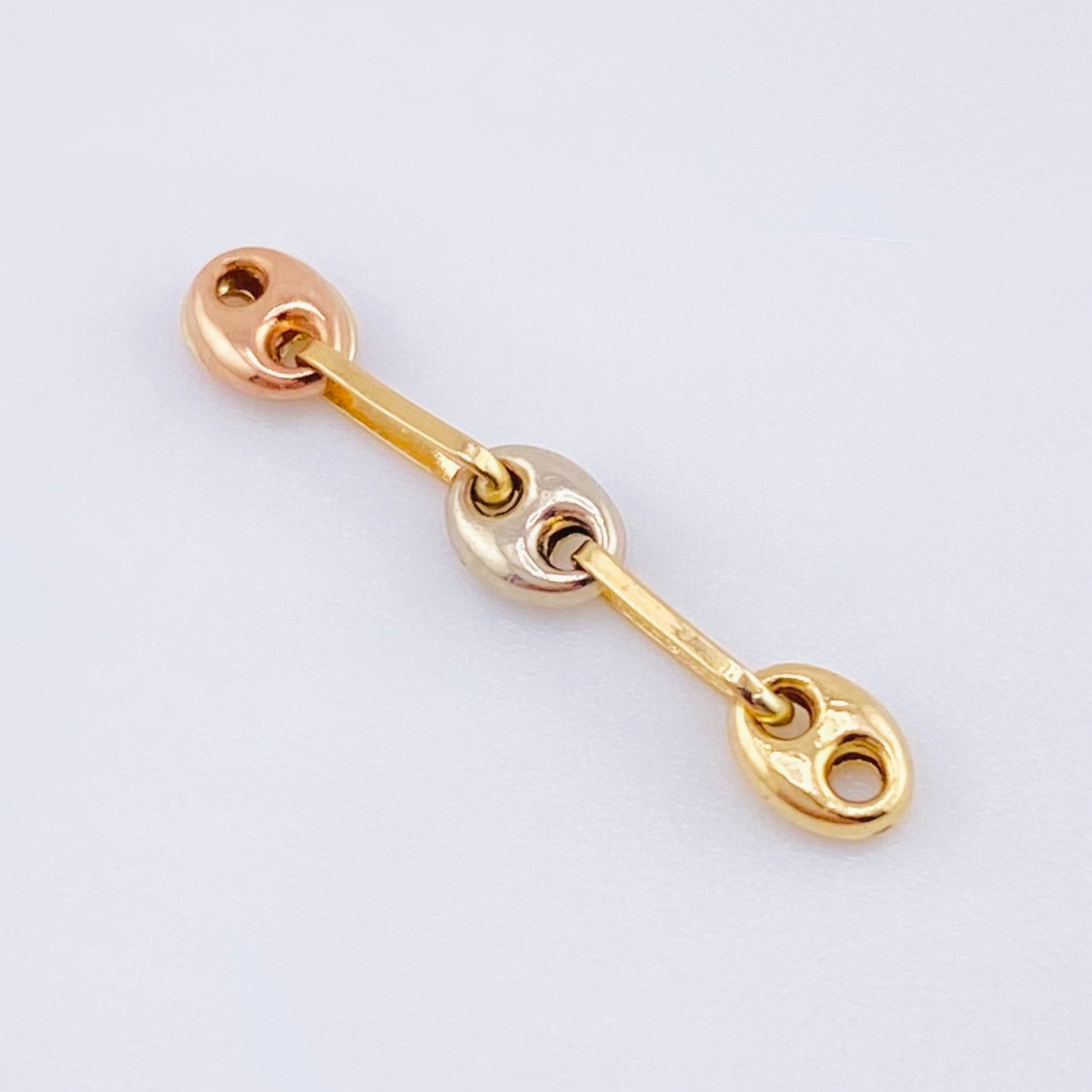 Herraje Retazo GC 3 Eslabones 0.25gr / 1.9cm / 4.2mm Tres Oros 18K ©