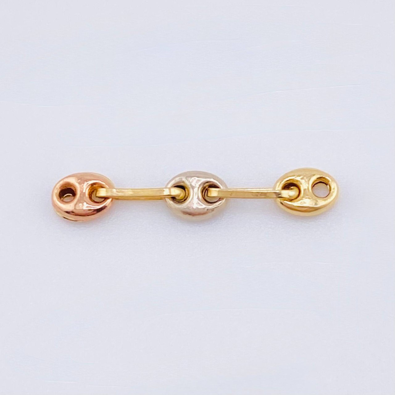 Herraje Retazo GC 3 Eslabones 0.25gr / 2cm / 3.4mm Tres Oros 18K