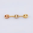 Herraje Retazo GC 3 Eslabones 0.25gr / 2cm / 4.2mm Tres Oros 18K *