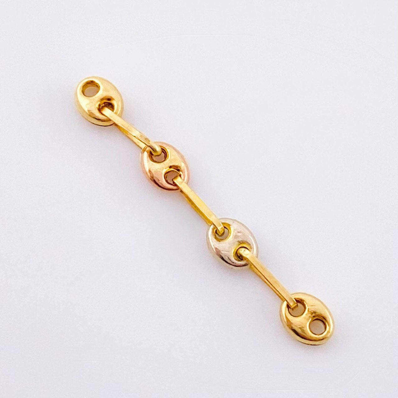 Herraje Retazo GC 4 Eslabones 0.3gr / 2.8cm / 3.4mm Tres Oros 18K