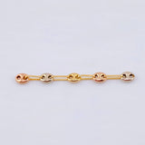 Herraje Retazo GC 5 Eslabones 0.4gr / 3.5cm / 3.4mm Tres Oros 18K
