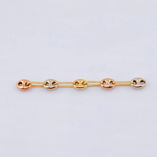 Herraje Retazo GC 5 Eslabones 0.3gr / 3.2cm / 3.35mm Tres Oros 18K