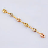 Herraje Retazo GC 6 Eslabones 0.45gr / 4.4cm / 3.4mm Tres Oros 18K