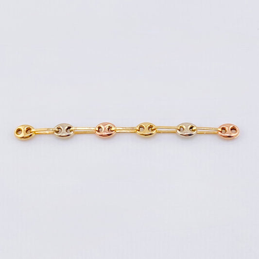 Herraje Retazo GC 6 Eslabones 0.35gr / 4cm / 3.45mm Tres Oros 18K