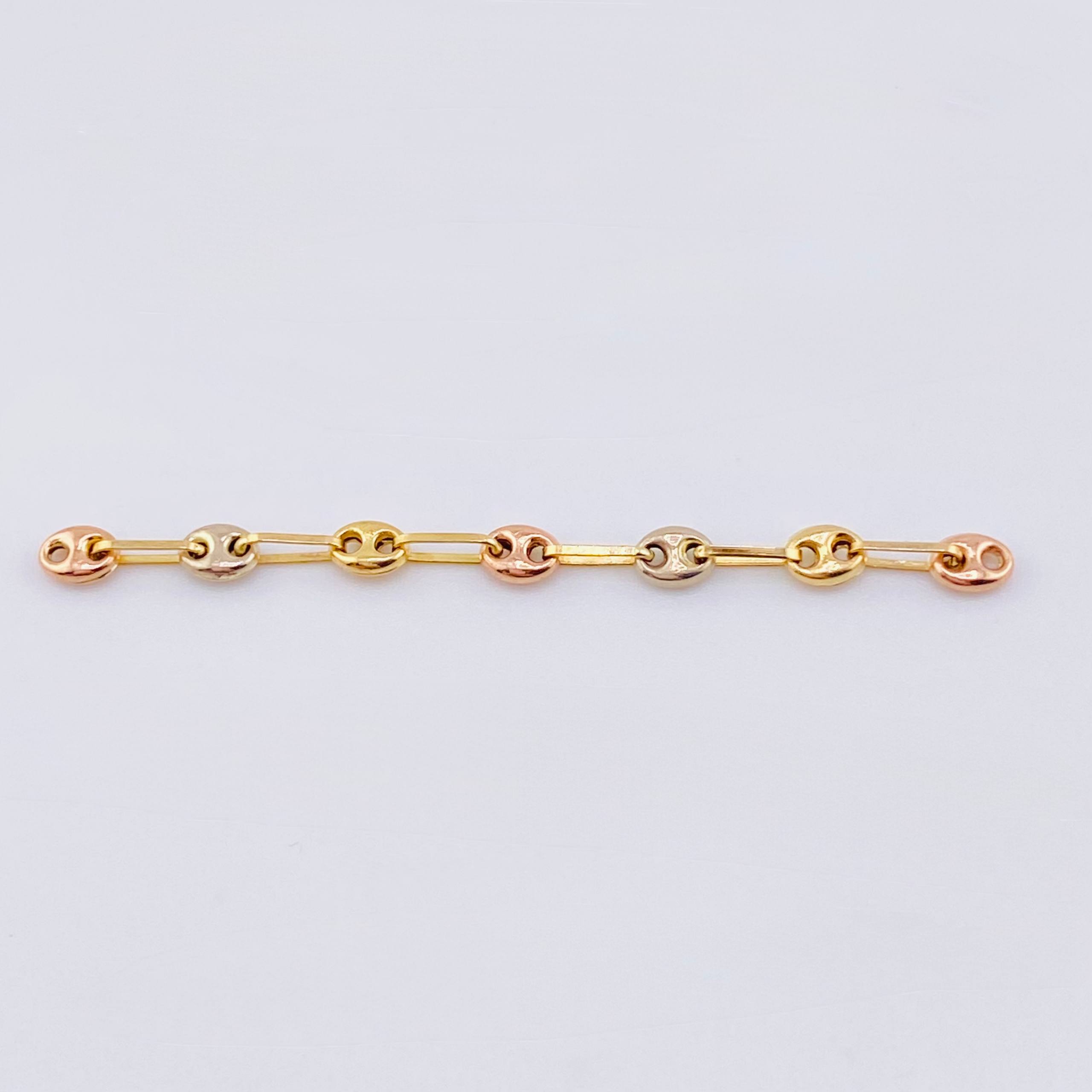 Herraje Retazo Gc 0.45 g / 4.5 cm Tres Oros 18K