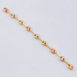Herraje Retazo GC 9 Eslabones 0.55gr / 6cm / 3.35mm Tres Oros 18K *