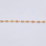 Herraje Retazo GC 9 Eslabones 0.7gr / 7cm / 3.4mm Tres Oros 18K