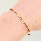 Herraje Retazo GC 9 Eslabones 0.7gr / 7cm / 3.4mm Tres Oros 18K