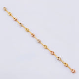 Herraje Retazo GC 12 Eslabones 0.95gr / 9.5cm / 3.4mm Tres Oros 18K