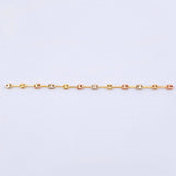 Herraje Retazo GC 12 Eslabones 0.95gr / 9.5cm / 3.4mm Tres Oros 18K