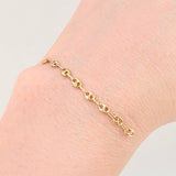 Herraje Retazo GC 8 Eslabones 0.5gr / 5cm / 3.4mm Oro Amarillo 18K