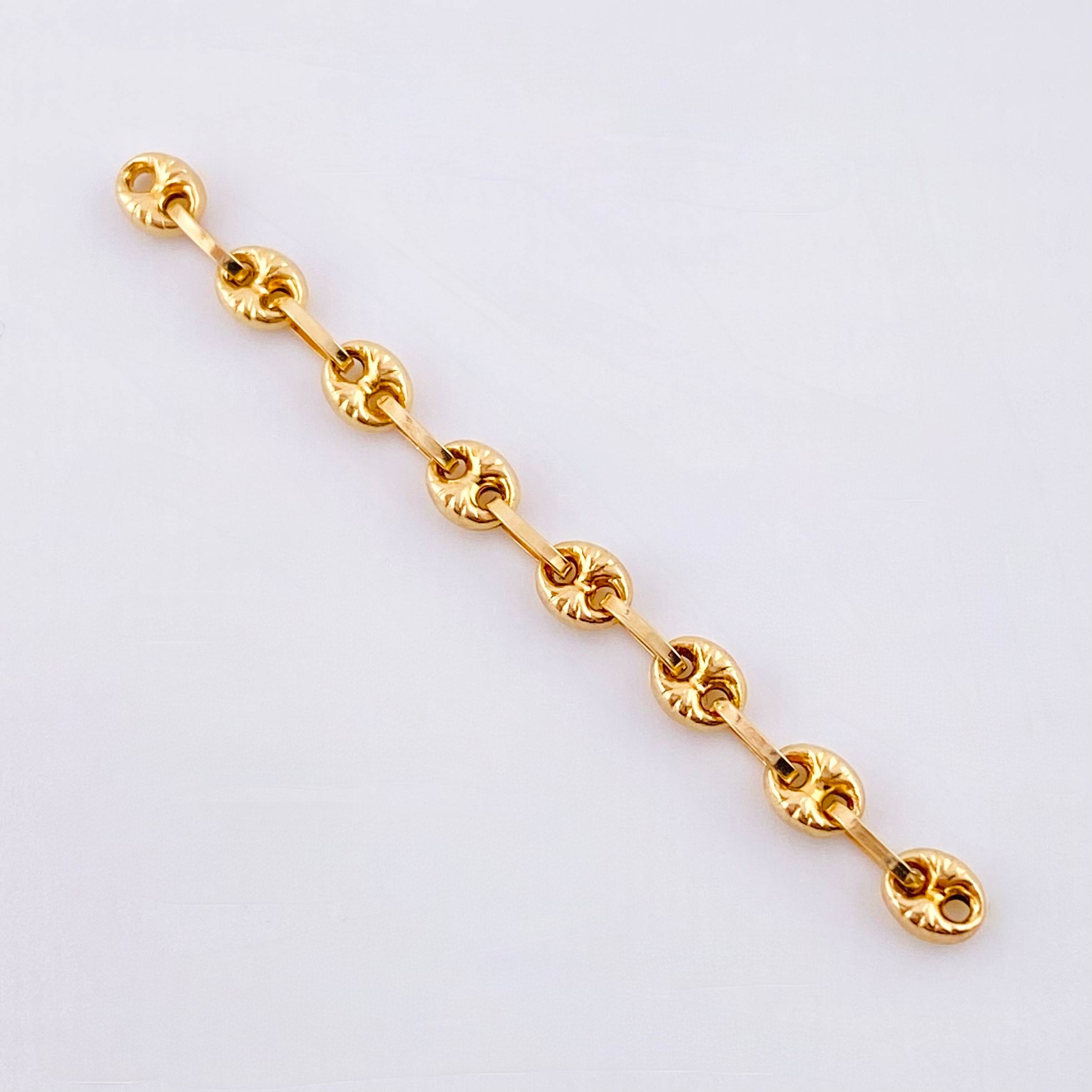 Herraje Retazo GC 8 Eslabones 0.65gr / 5cm / 3.4mm Oro Amarillo 18K
