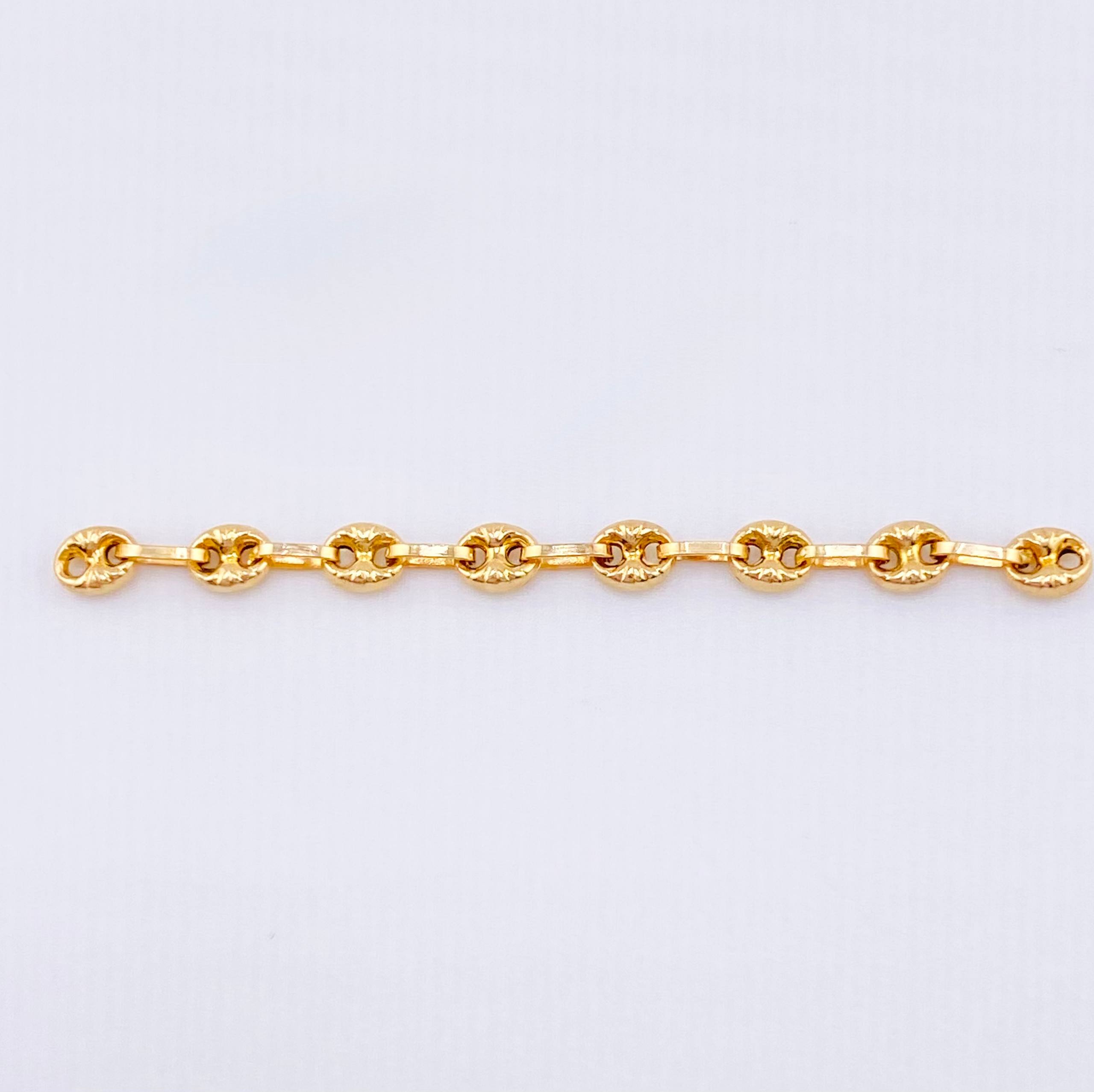 Herraje Retazo GC 8 Eslabones 0.65gr / 5cm / 3.4mm Oro Amarillo 18K