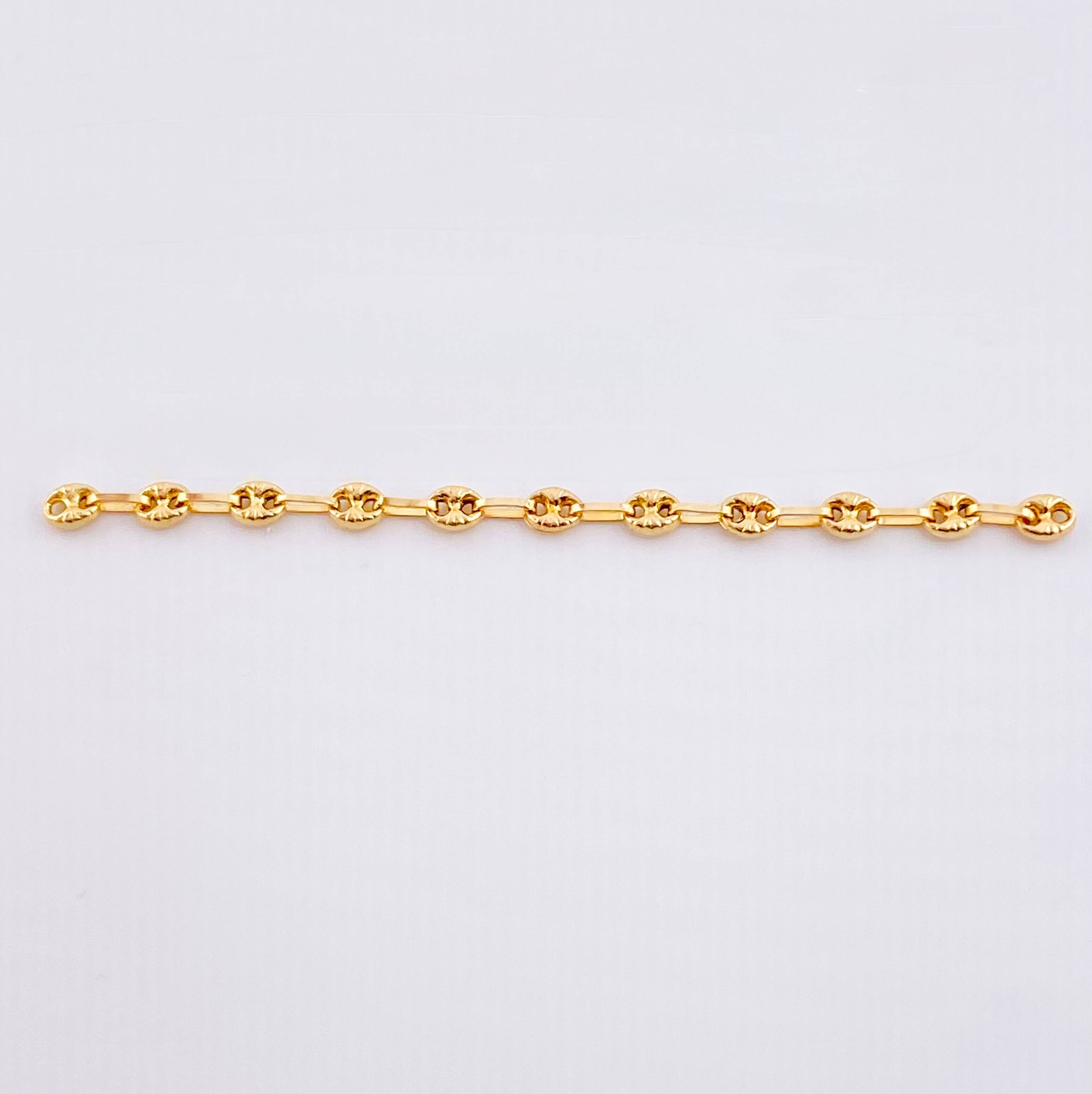 Herraje Retazo GC 11 Eslabones 0.9gr / 7.3cm / 3.4mm Oro Amarillo 18K