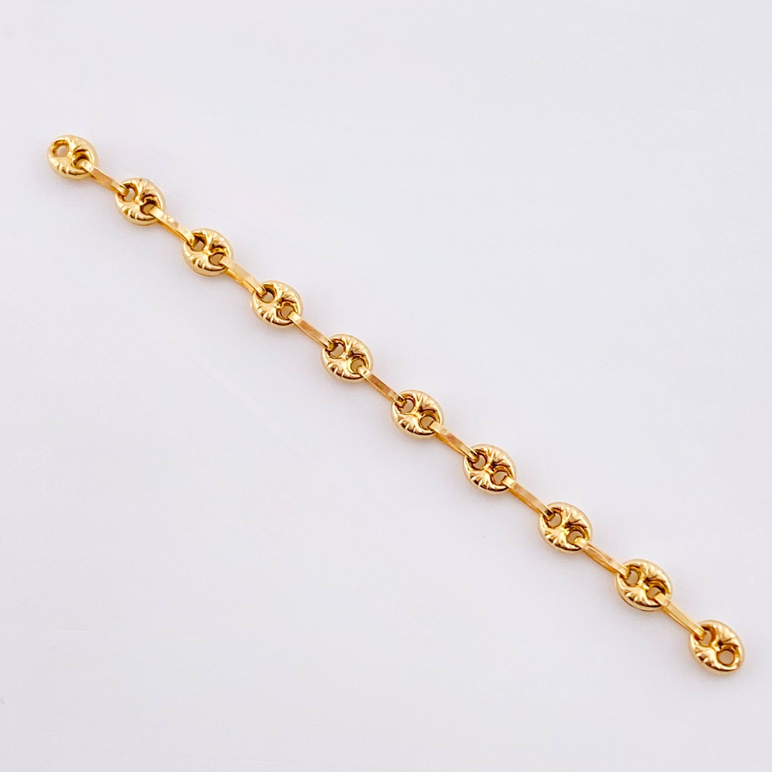 Herraje Retazo GC 10 Eslabones 0.8gr / 6.6cm / 3.4mm Oro Amarillo 18K