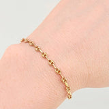 Herraje Retazo GC 10 Eslabones 0.8gr / 6.6cm / 3.4mm Oro Amarillo 18K