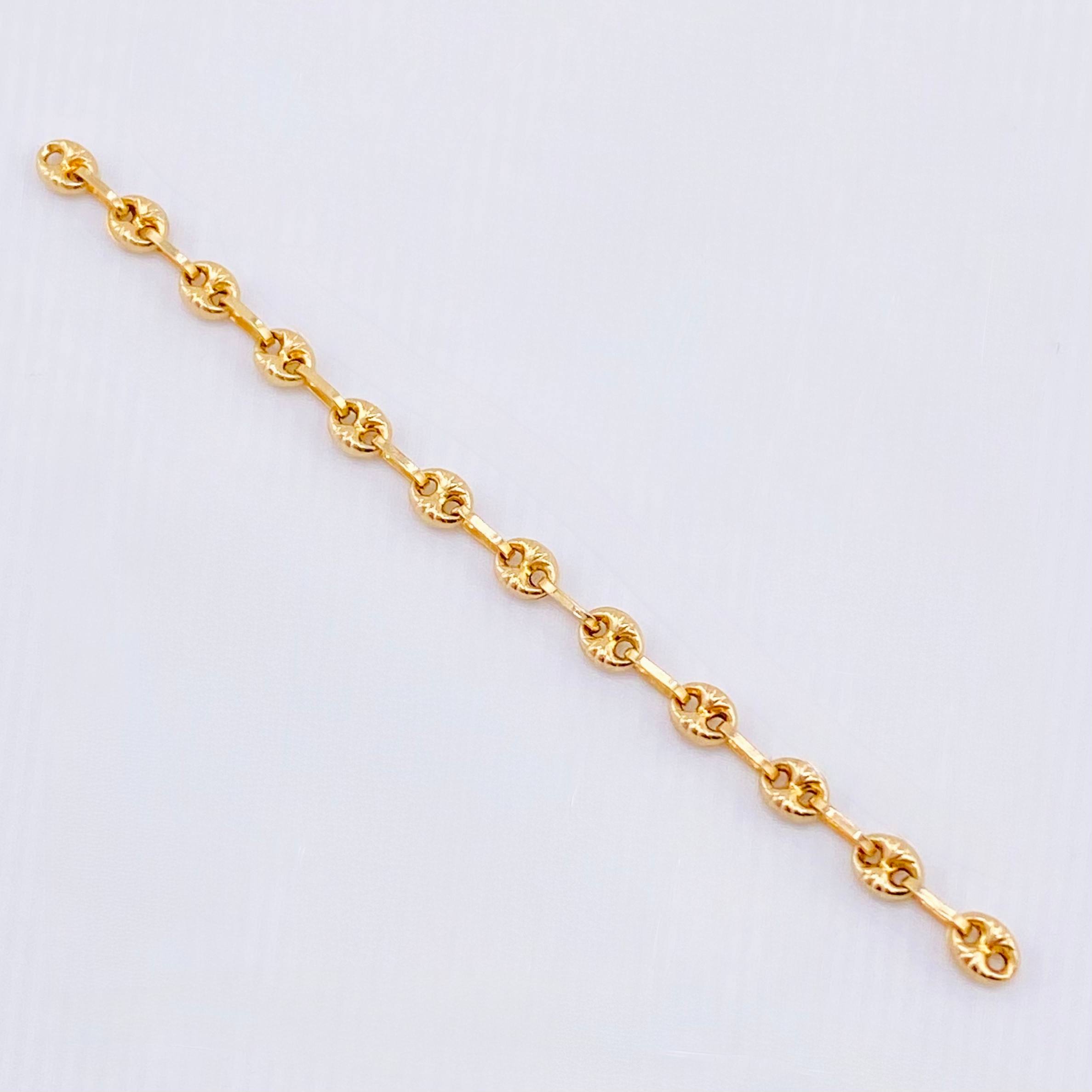 Herraje Retazo GC 12 Eslabones 1gr / 7.8cm / 3.4mm Oro Amarillo 18K