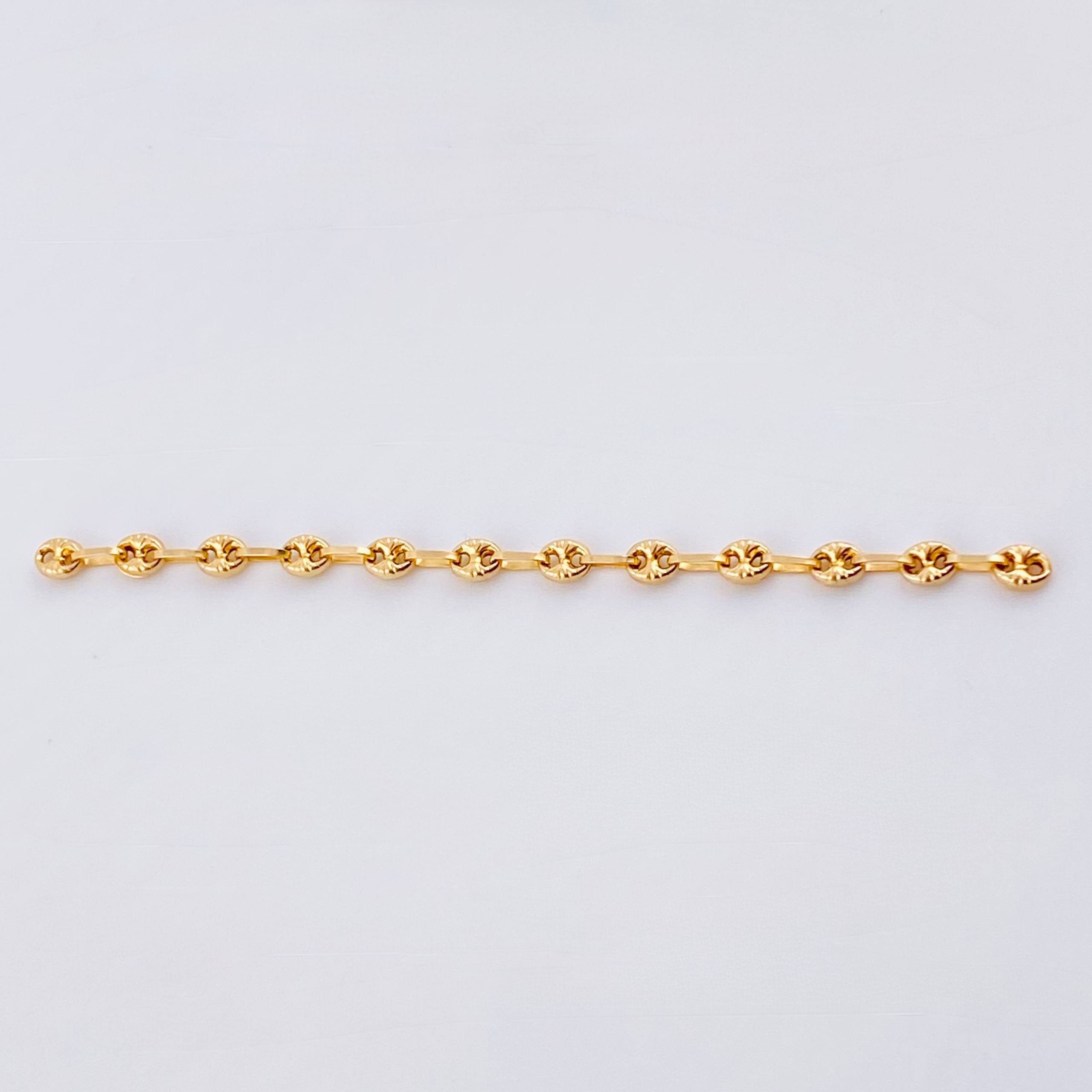Herraje Retazo GC 12 Eslabones 1gr / 7.8cm / 3.4mm Oro Amarillo 18K