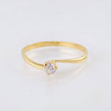 Anillo Solitario 1.25gr / T6 3/4 / Oro Amarillo 18K