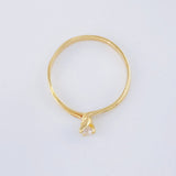 Anillo Solitario 1.25gr / T6 3/4 / Oro Amarillo 18K