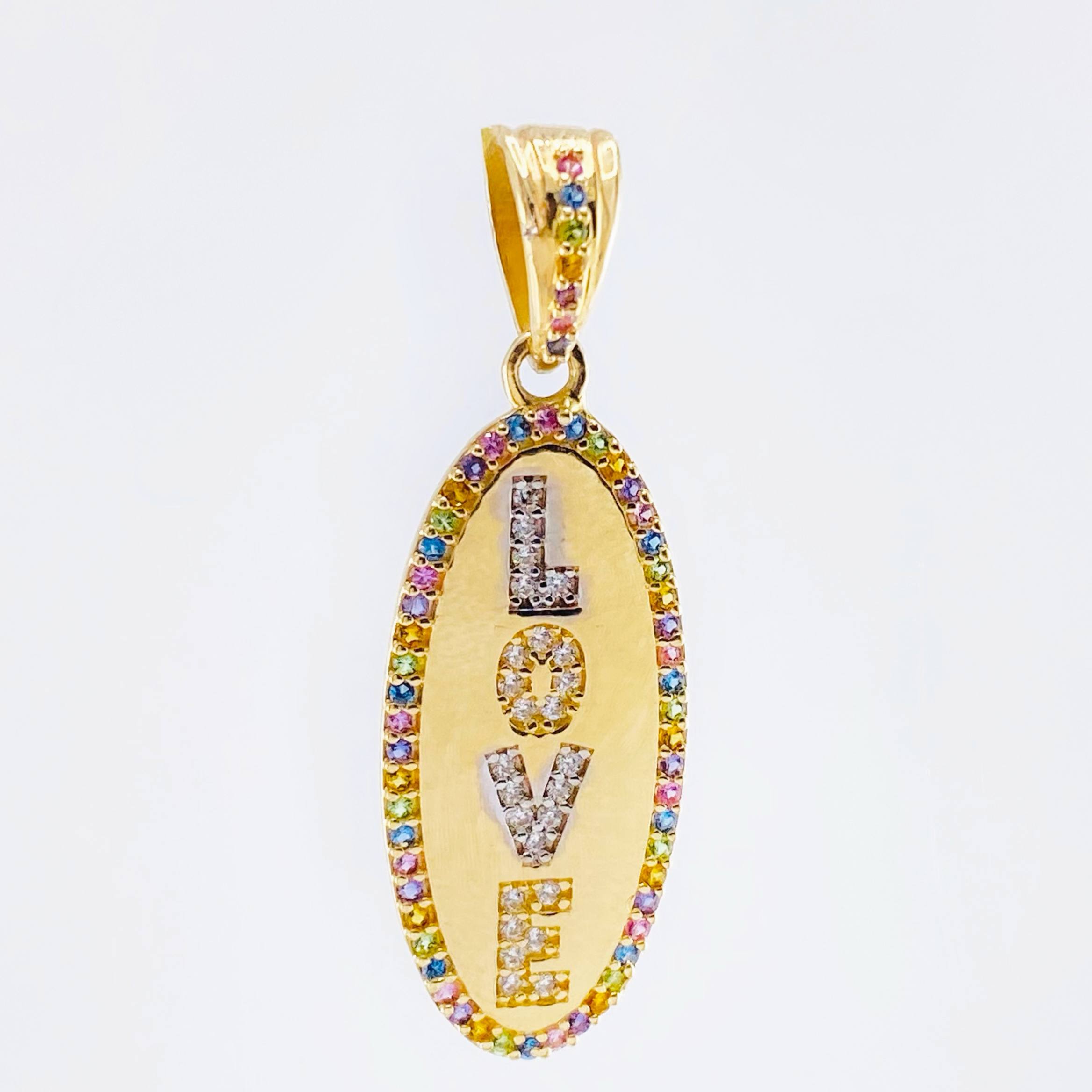Dije Love 3.8gr / 3.5cm / Oro Amarillo 18K