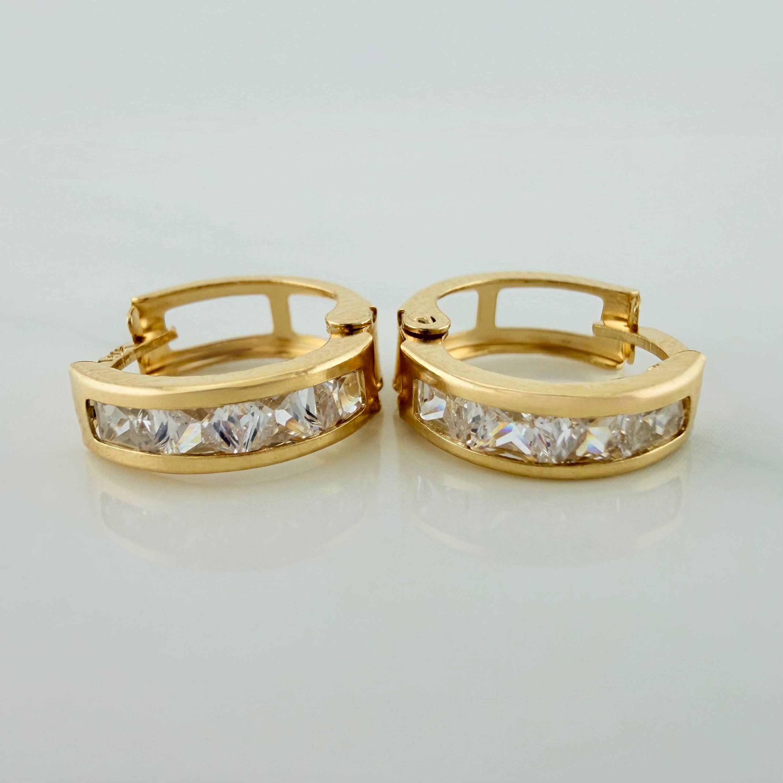 Candongas Carril 1.7 g / 1.3 cm Oro Amarillo 18K