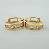 Candongas Carril 1.7 g / 1.3 cm Oro Amarillo 18K