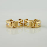 Candongas Carril 1.75 g / 1.3 cm Oro Amarillo 18K