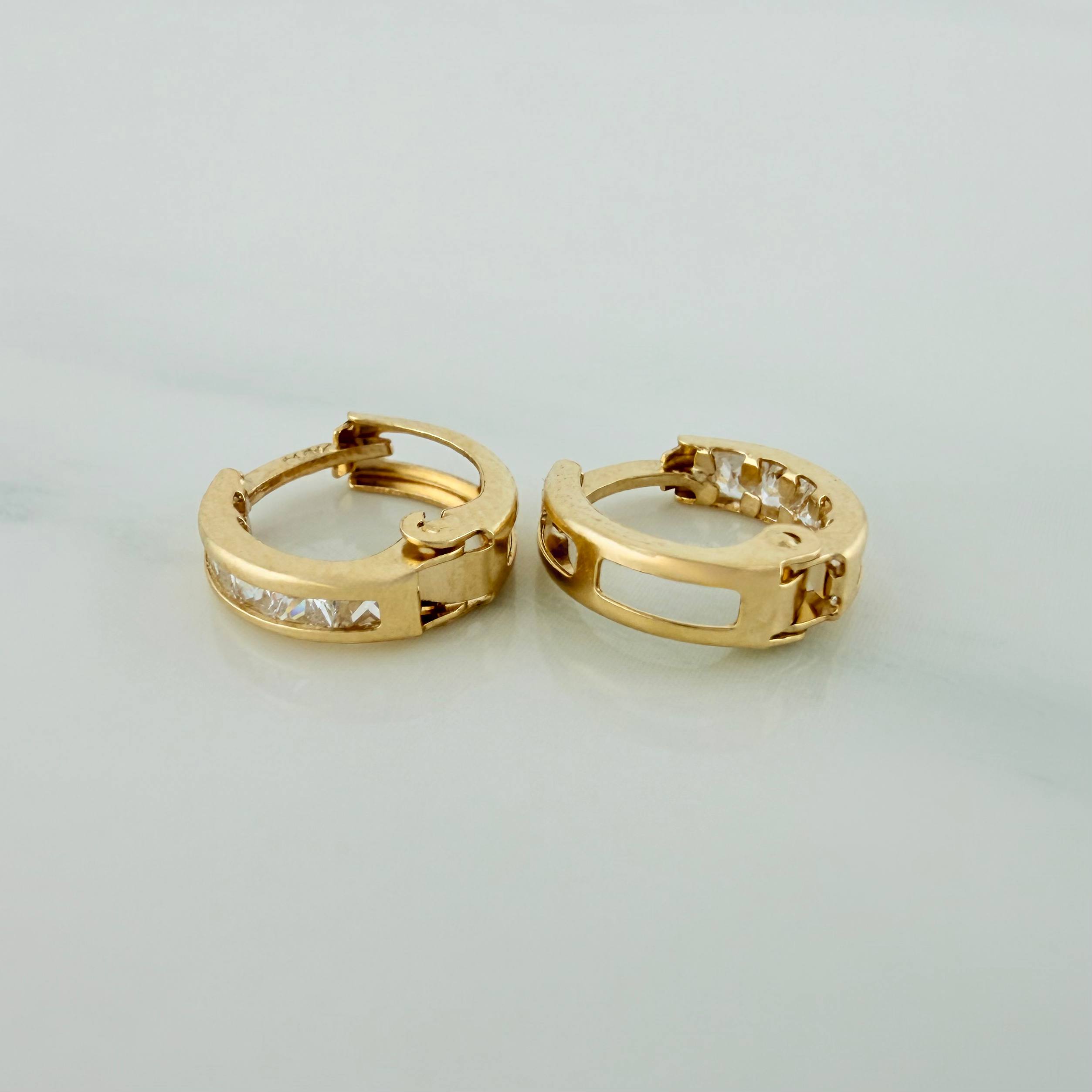 Candongas Carril 1.15 g / 1 cm Oro Amarillo 18K