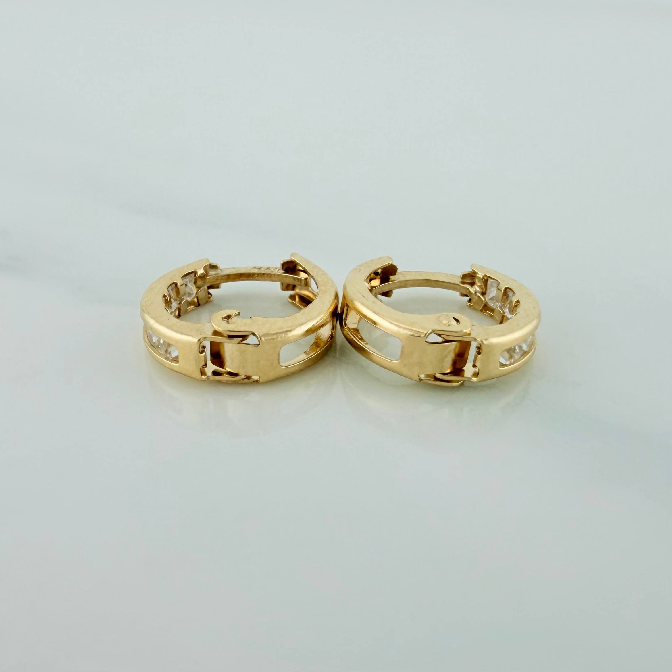 Candongas Carril 1.15 g / 1 cm Oro Amarillo 18K
