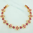 Pulso Trebol Flores 14.3 g / 16.7 cm / 9.67 mm Oro Amarillo 18K