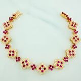 Pulso Trebol Flores 14.3 g / 16.7 cm / 9.67 mm Oro Amarillo 18K