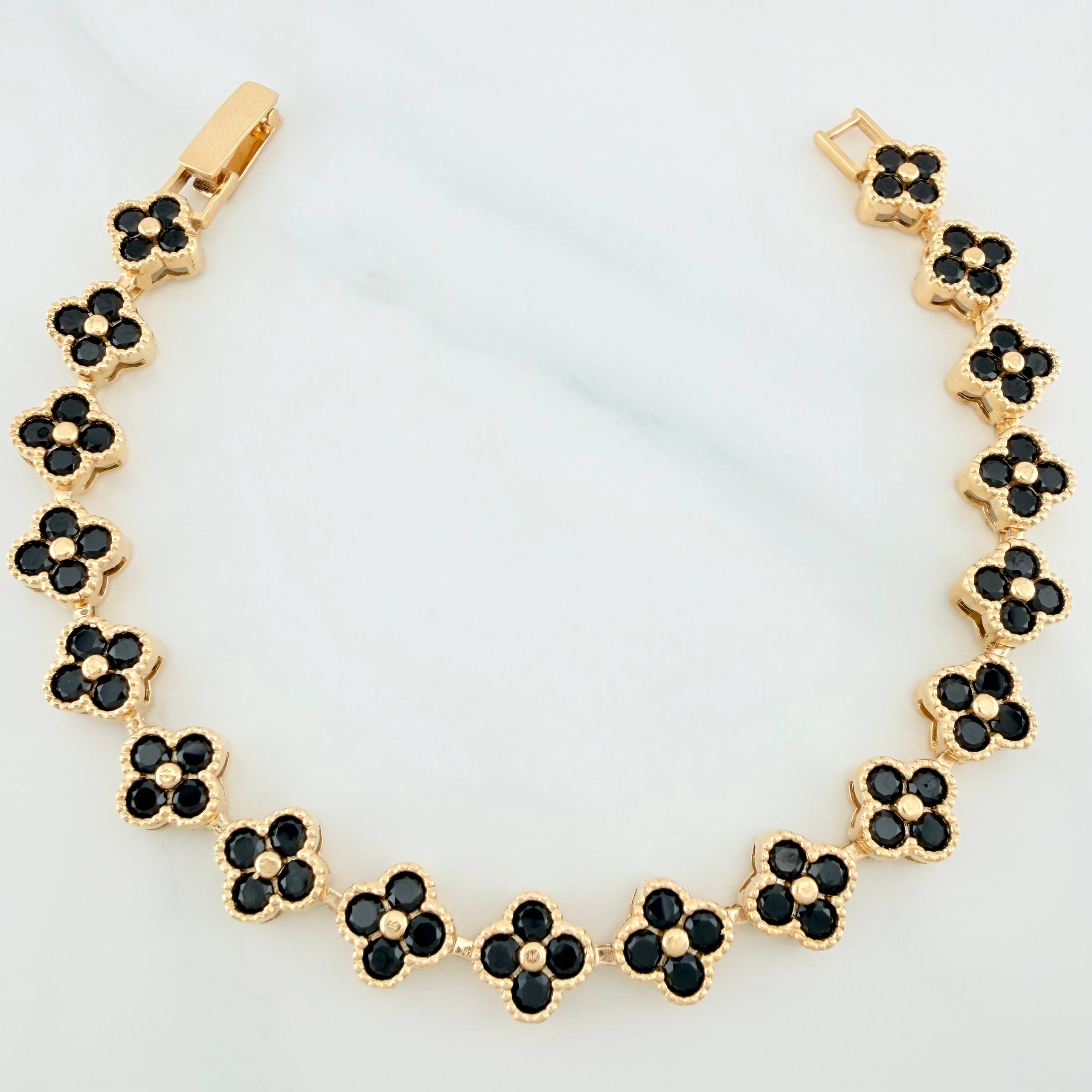 Pulso Flores 13.7 g / 17.5 cm / 7.6 mm Oro Amarillo 18K