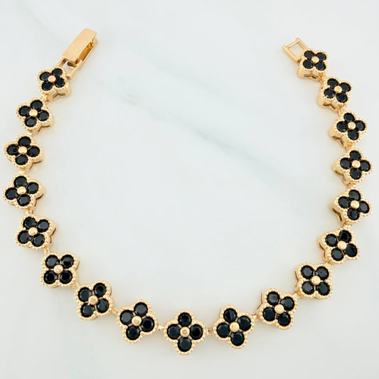 Pulso Flores 13.7 g / 17.5 cm / 7.6 mm Oro Amarillo 18K