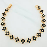 Pulso Flores 13.7 g / 17.5 cm / 7.6 mm Oro Amarillo 18K