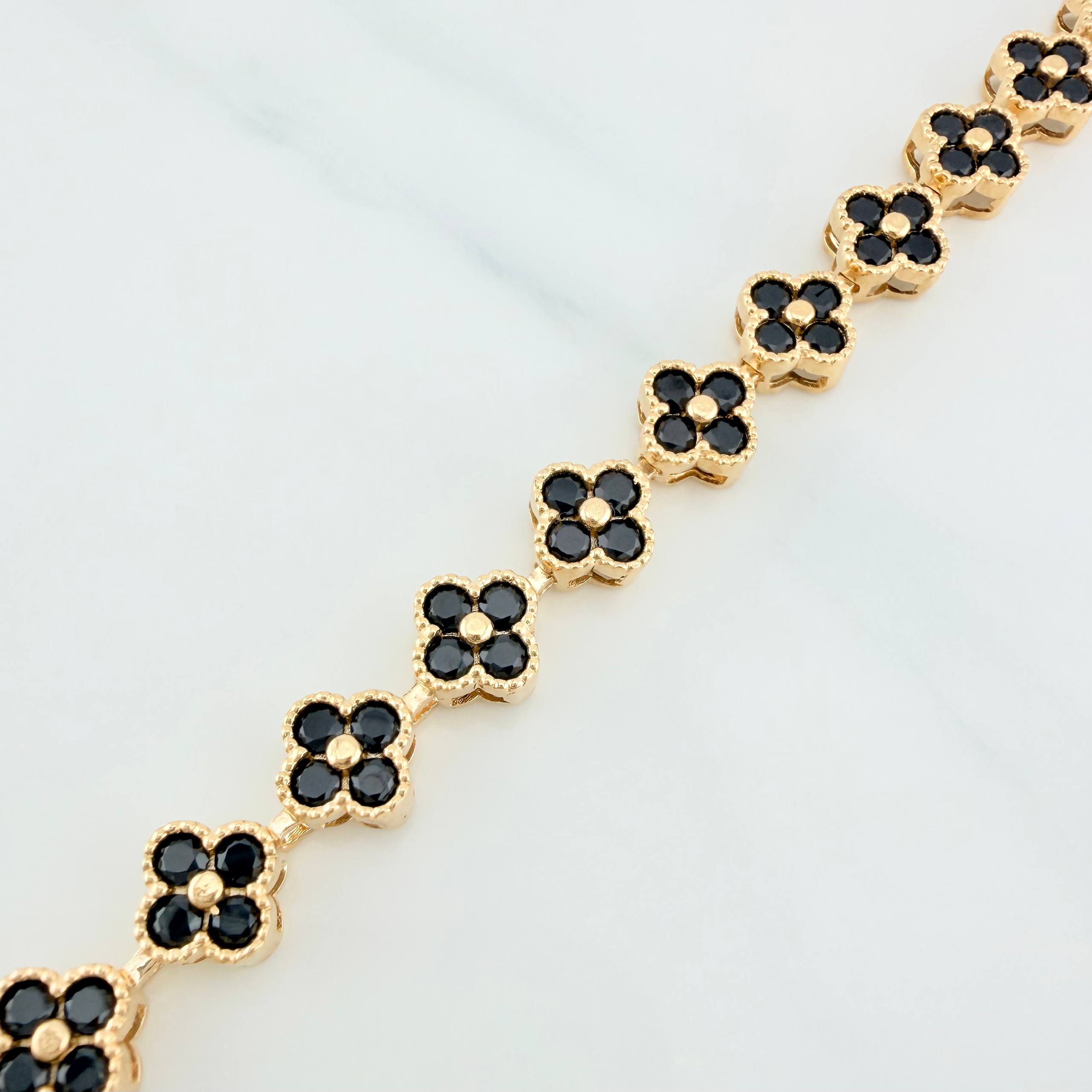 Pulso Flores 13.7 g / 17.5 cm / 7.6 mm Oro Amarillo 18K