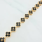Pulso Flores 13.7 g / 17.5 cm / 7.6 mm Oro Amarillo 18K