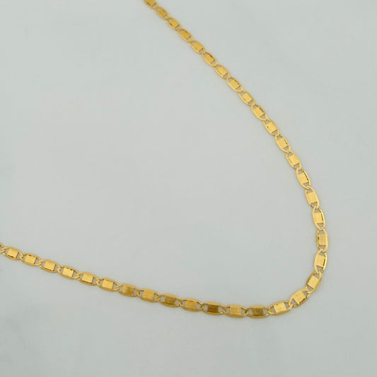 Cadena Escalera Plana 1.35 g / 50 cm / 1 mm Oro Amarillo 18K