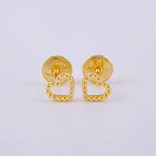 Topos Corazon Burbuja 0.6 g / in / 4.5 mm Oro Amarillo 18K