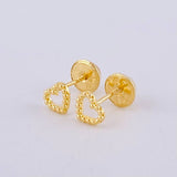Topos Corazon Burbuja 0.6 g / 4.5 mm Oro Amarillo 18K