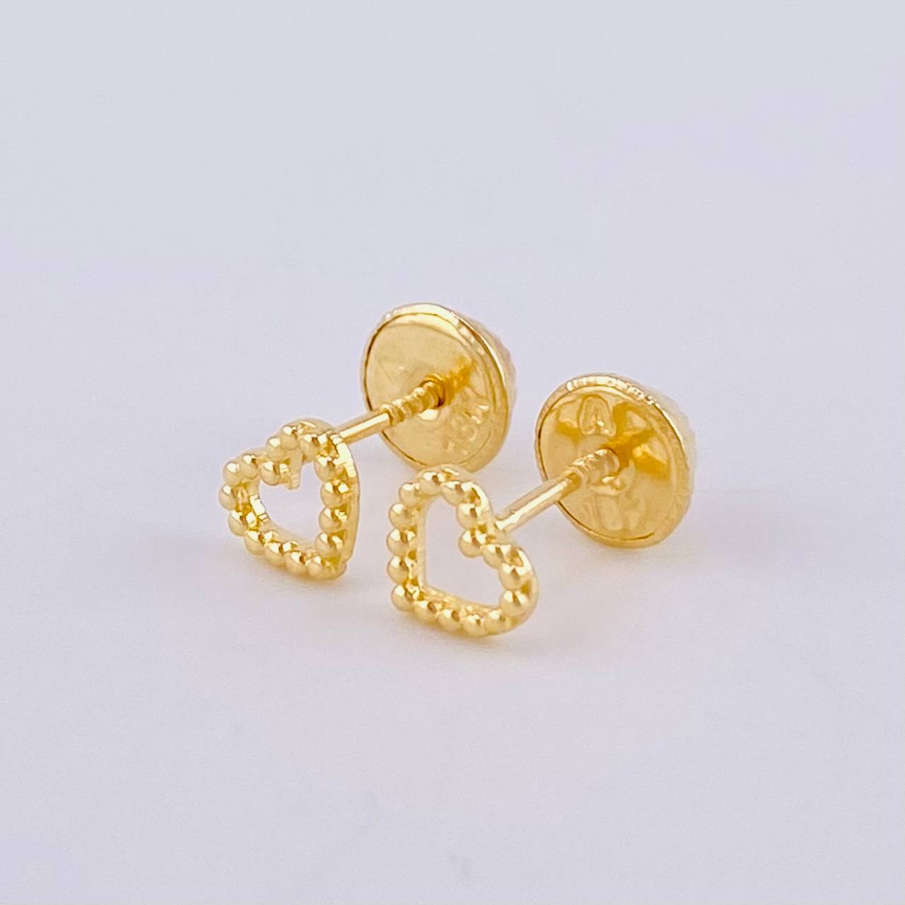 Topos Corazon Burbuja 0.6 g / in / 4.5 mm Oro Amarillo 18K