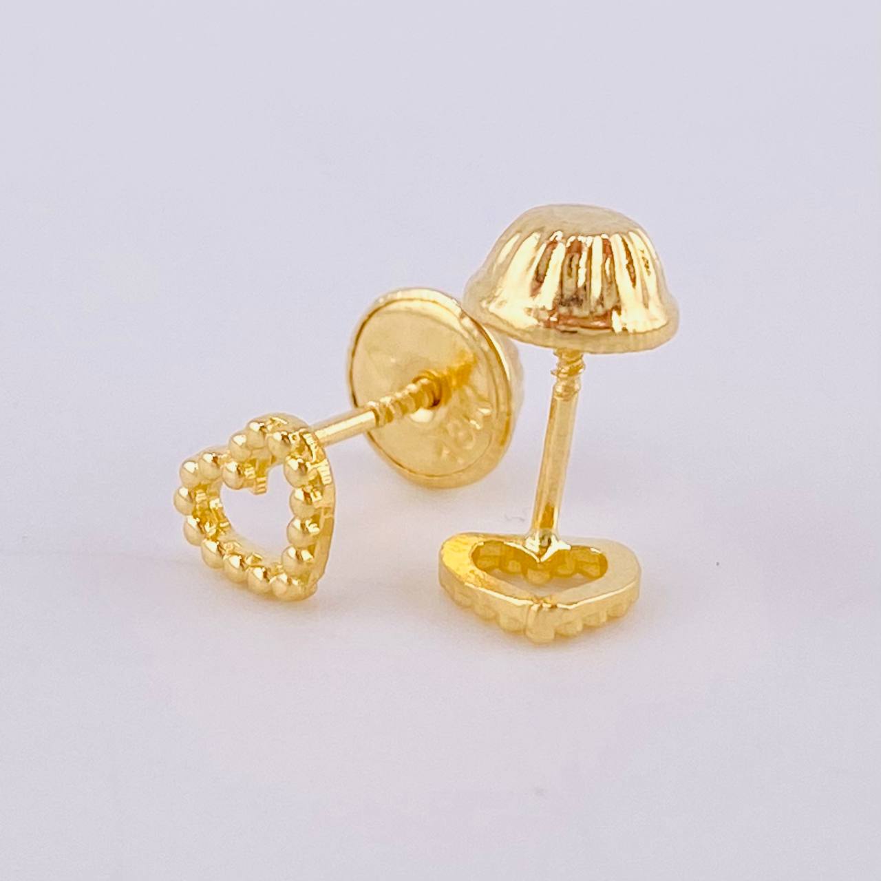 Topos Corazon Burbuja 0.6 g / in / 4.5 mm Oro Amarillo 18K