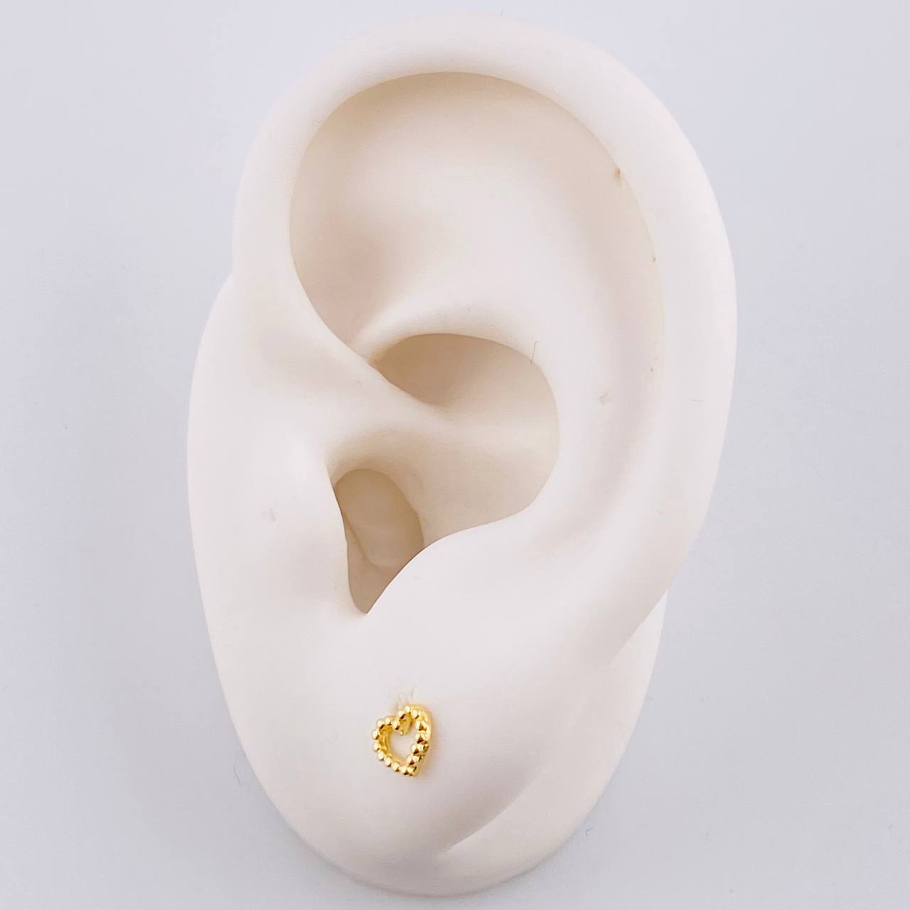 Topos Corazon Burbuja 0.6 g / 4.5 mm Oro Amarillo 18K