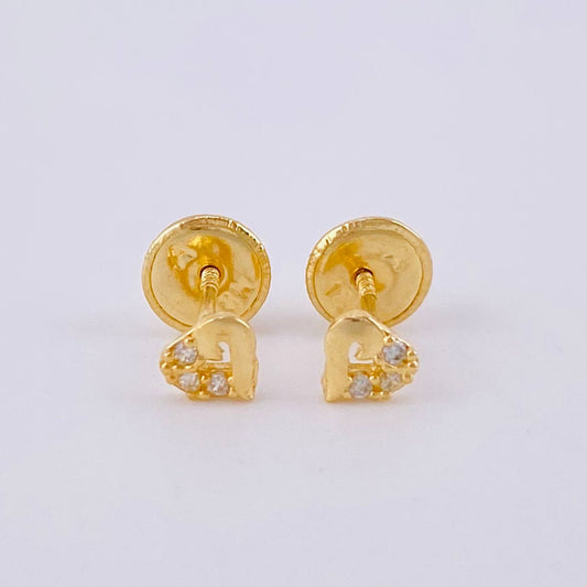 Topos Silueta Corazon 0.55 g / in / 3.7 mm Oro Amarillo 18K